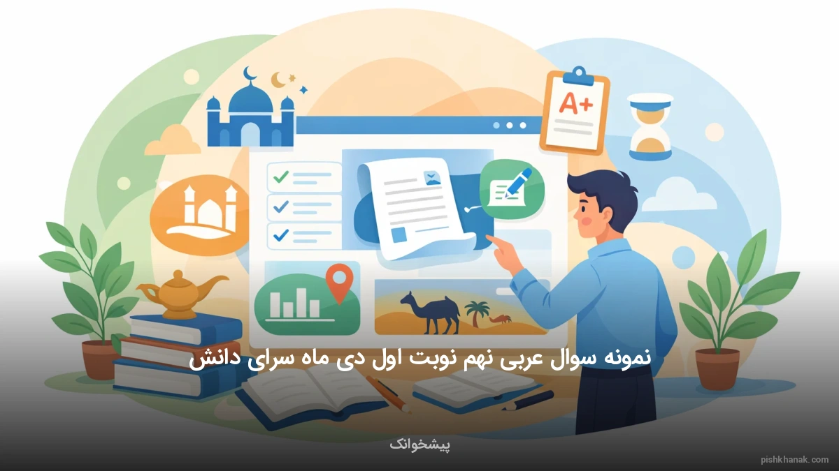 نمونه سوال عربی نهم نوبت اول دی ماه سرای دانش