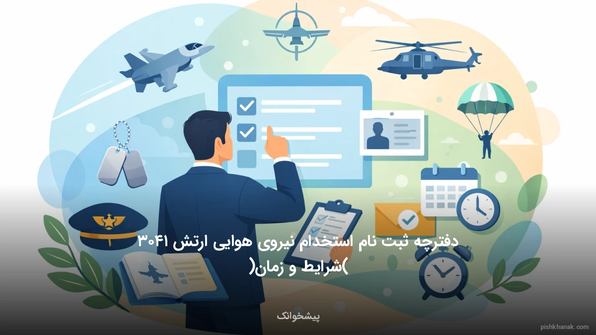 دفترچه ثبت نام استخدام نیروی هوایی ارتش ۱۴۰۳ (شرایط و زمان)