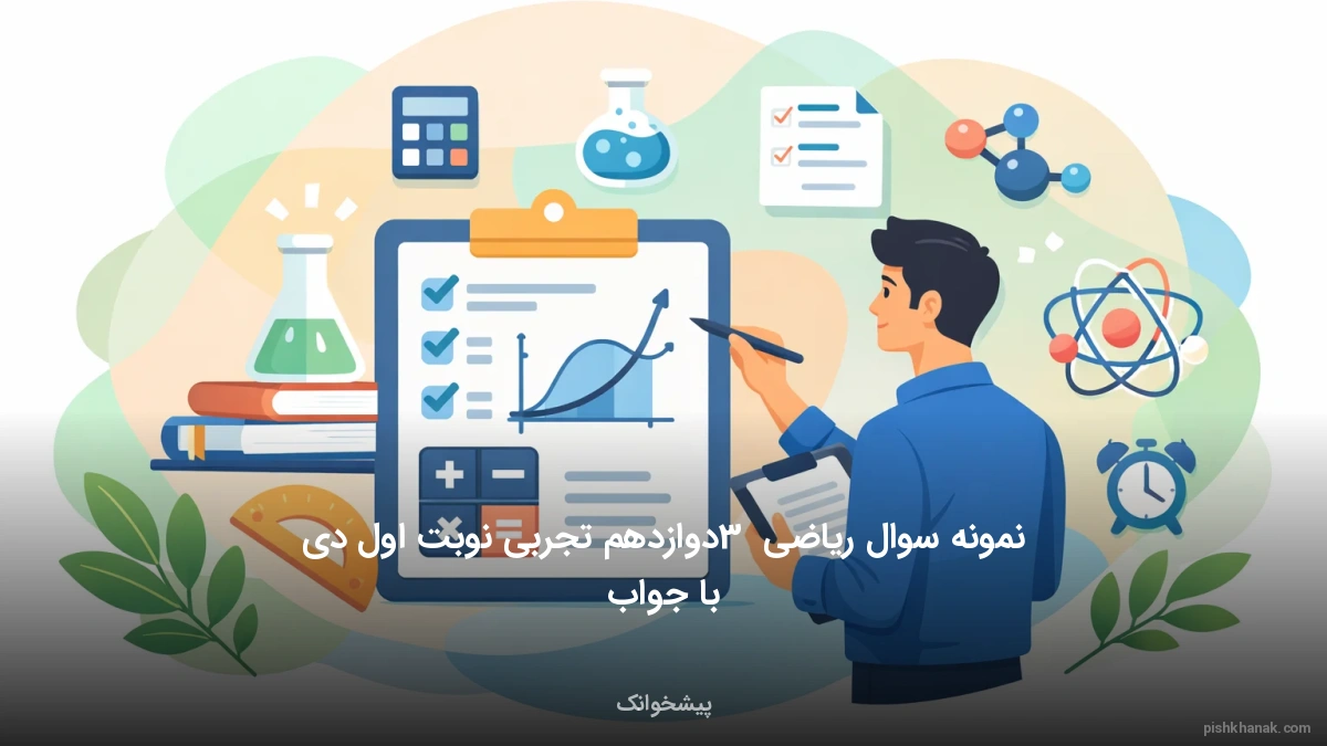 نمونه سوال ریاضی 3 دوازدهم تجربی نوبت اول دی با جواب