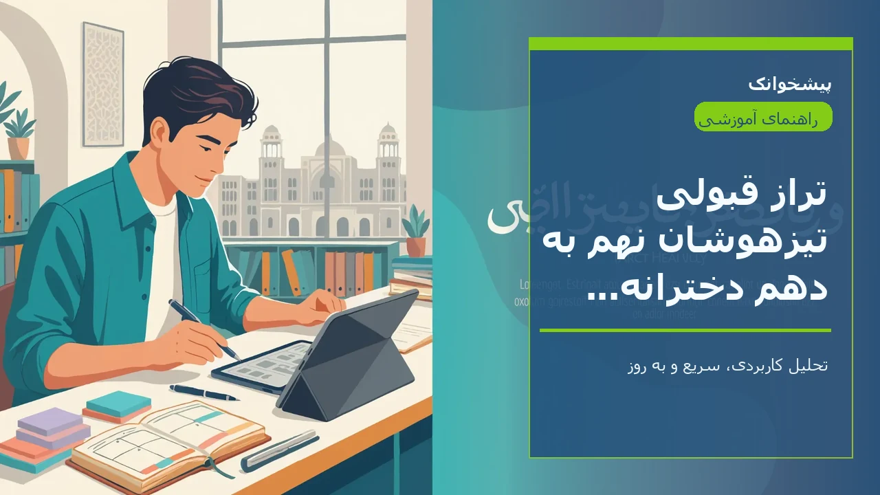 تراز قبولی تیزهوشان نهم به دهم دخترانه اردبیل ۱۴۰۳