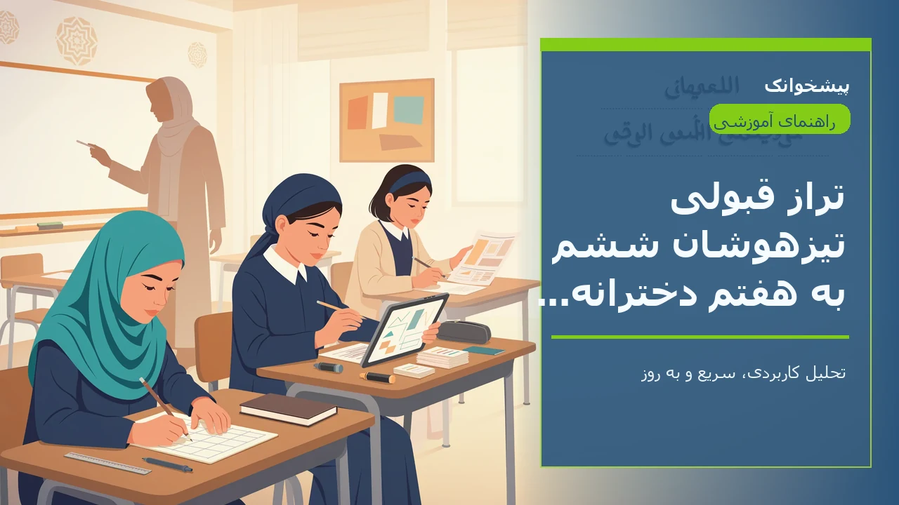 تراز قبولی تیزهوشان ششم به هفتم دخترانه قزوین