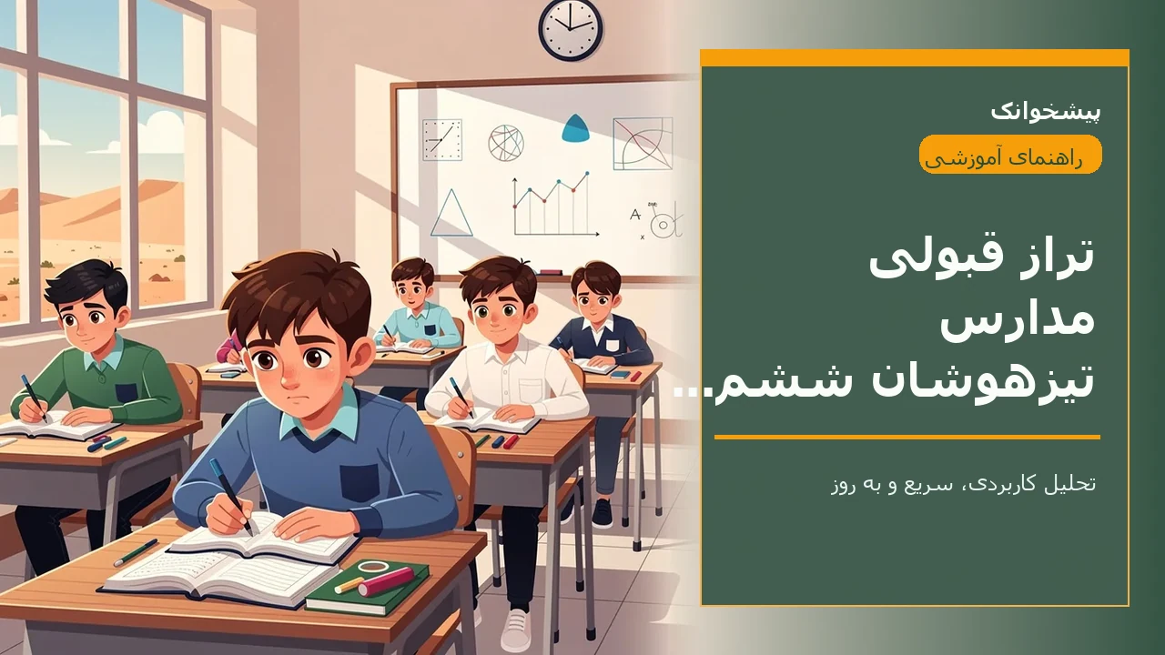 تراز قبولی مدارس تیزهوشان ششم به هفتم پسرانه کرمان