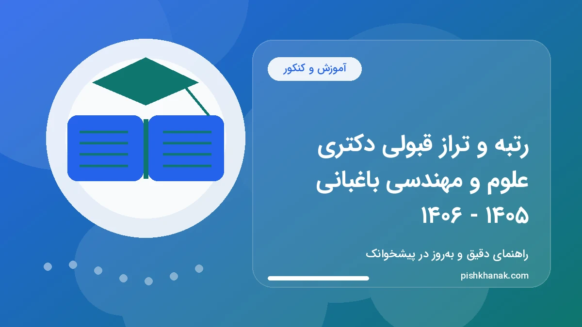 رتبه و تراز قبولی دکتری علوم و مهندسی باغبانی ۱۴۰۵ - ۱۴۰۶