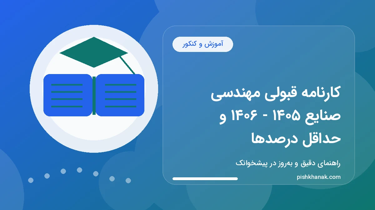 کارنامه قبولی مهندسی صنایع ۱۴۰۵ - ۱۴۰۶ و حداقل درصدها